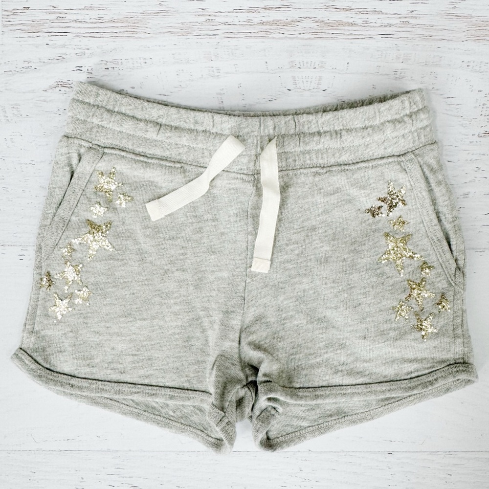 Crewcuts Gray Glitter Stars Shorts Size 6